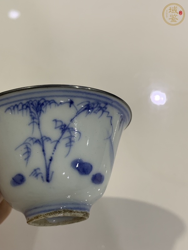 古玩陶瓷右軍愛(ài)鵝青花杯真品鑒賞圖