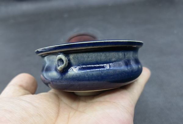 古玩陶瓷明晚 霽藍(lán)釉香爐拍賣,當(dāng)前價(jià)格3800元