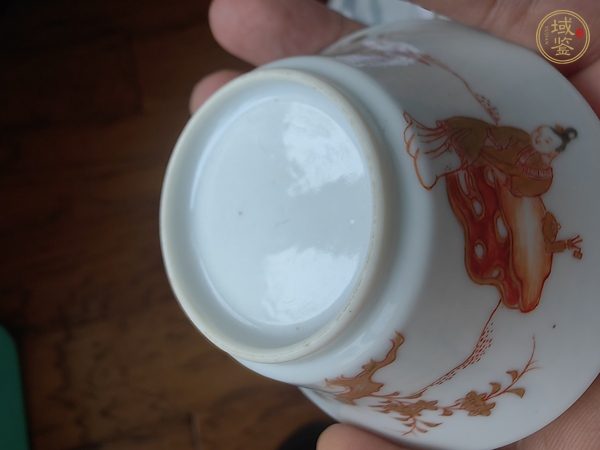 古玩陶瓷礬紅描金杯碟真品鑒賞圖