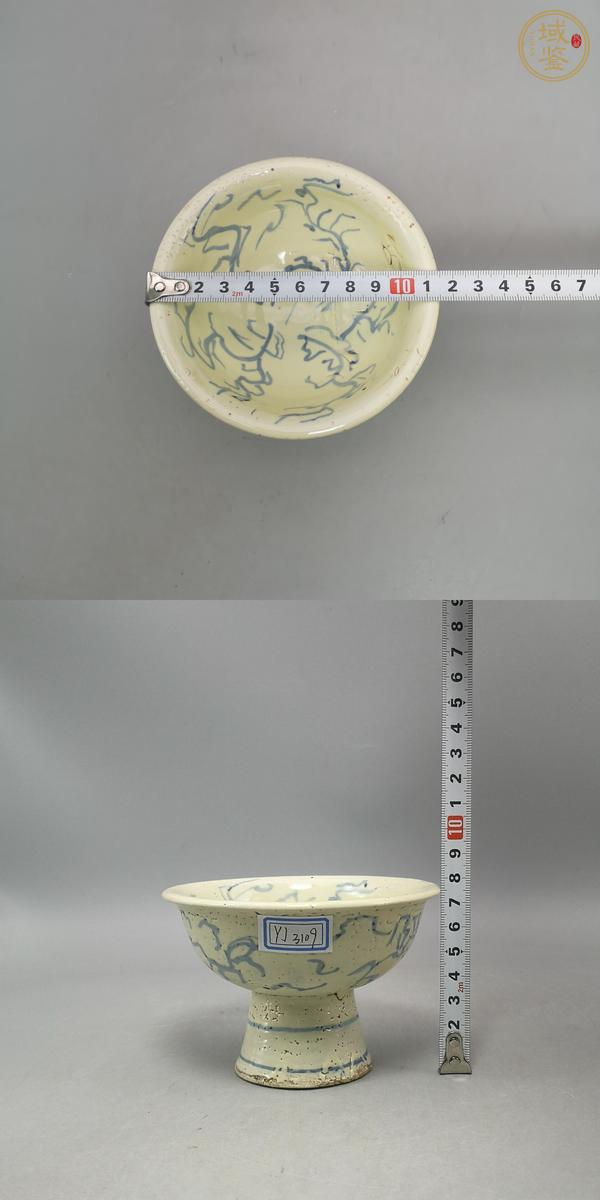 古玩陶瓷青花高足杯真品鑒賞圖