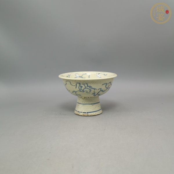 古玩陶瓷青花高足杯真品鑒賞圖