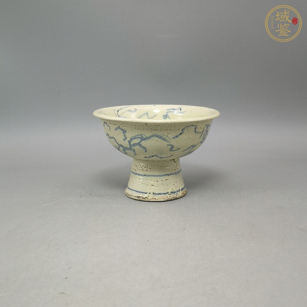古玩陶瓷青花高足杯真品鑒賞圖