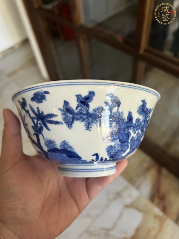 古玩陶瓷青花花鳥紋碗真品鑒賞圖