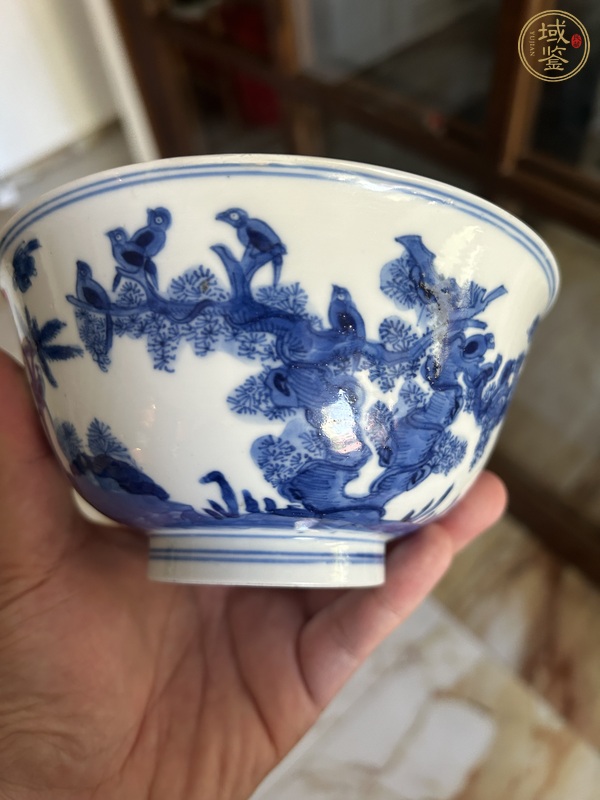 古玩陶瓷青花花鳥紋碗真品鑒賞圖