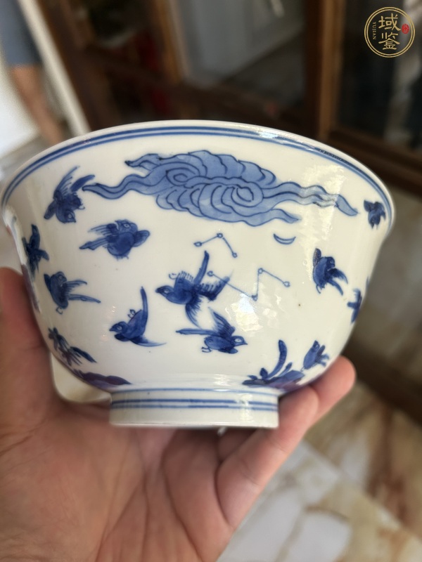 古玩陶瓷青花花鳥紋碗真品鑒賞圖