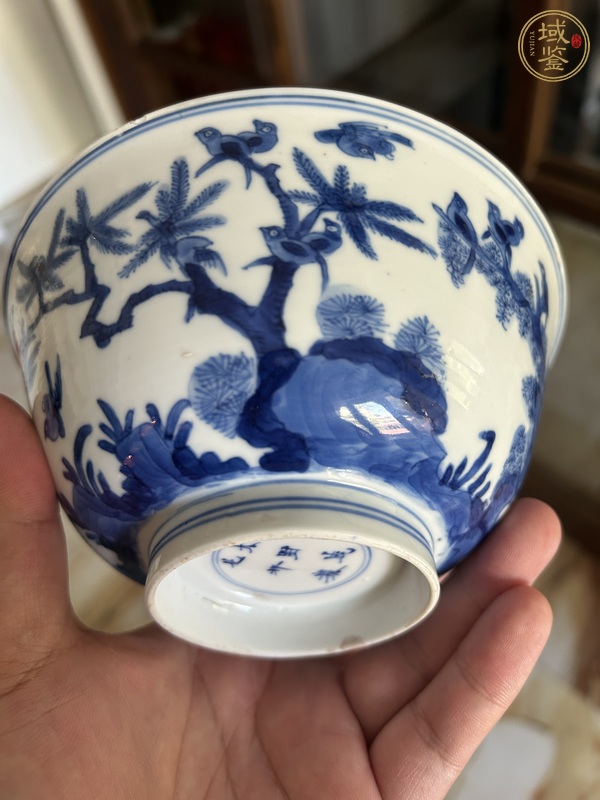 古玩陶瓷青花花鳥紋碗真品鑒賞圖