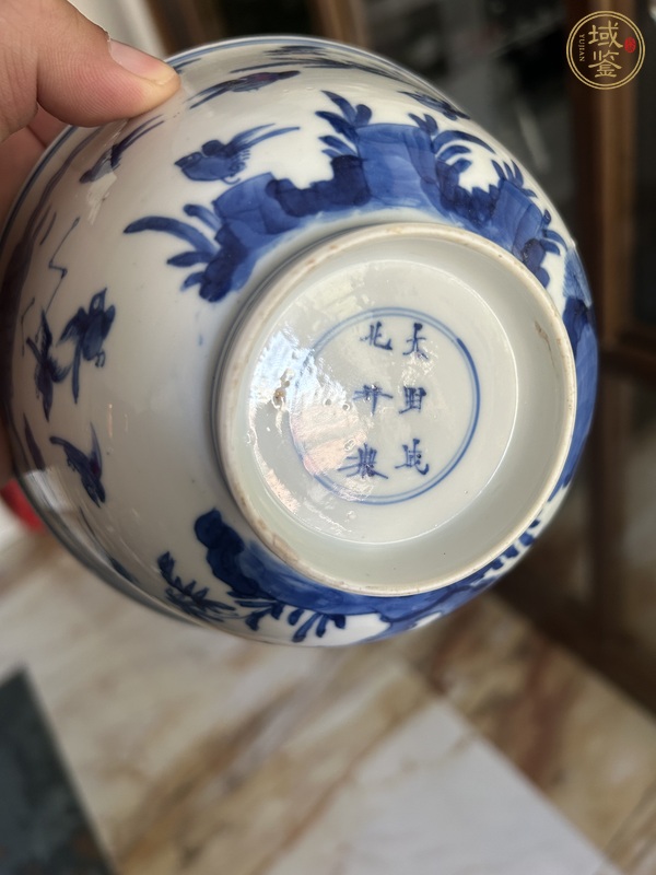 古玩陶瓷青花花鳥紋碗真品鑒賞圖