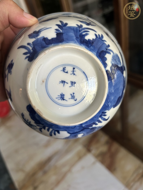 古玩陶瓷青花花鳥紋碗真品鑒賞圖