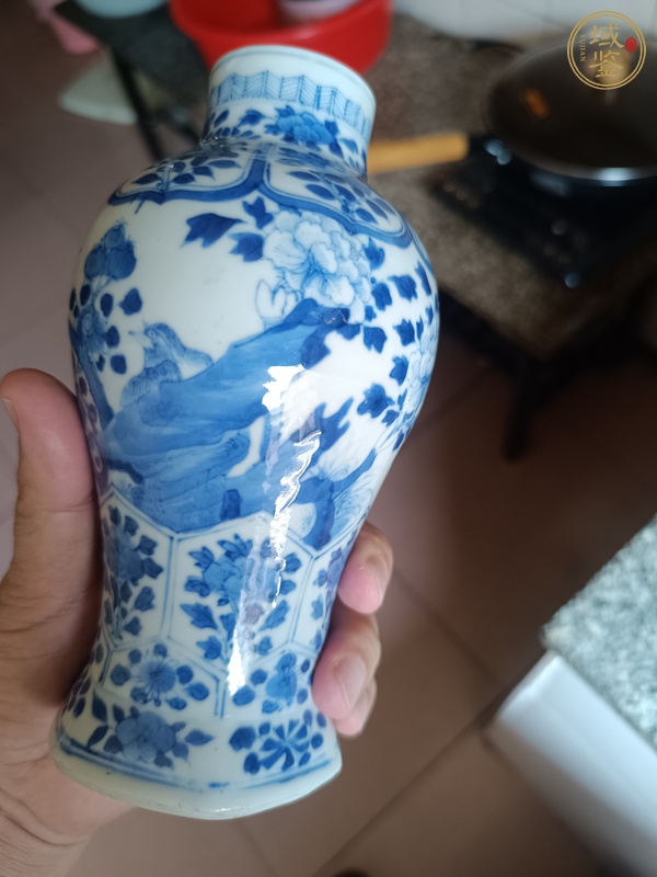 古玩陶瓷花鳥紋青花蓋瓶真品鑒賞圖