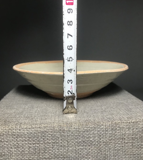 古玩陶瓷青白釉折腰斗笠碗拍賣,當前價格888元