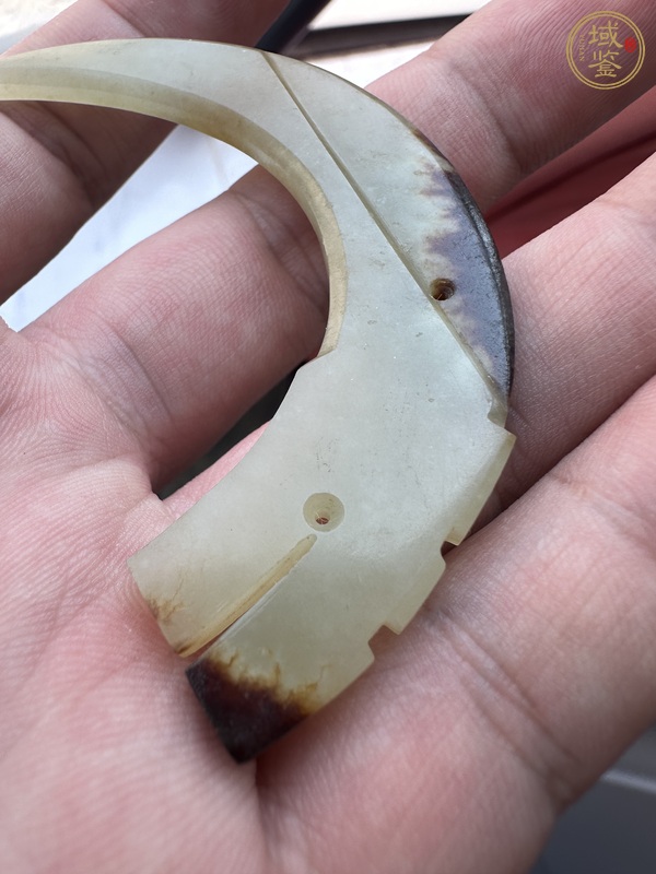 古玩玉器做舊仿戰(zhàn)國“龍紋玉觿”真品鑒賞圖