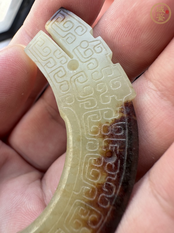 古玩玉器做舊仿戰(zhàn)國“龍紋玉觿”真品鑒賞圖