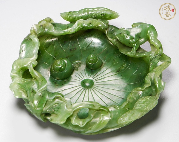 古玩玉器和田玉雕“一品清廉”筆洗真品鑒賞圖