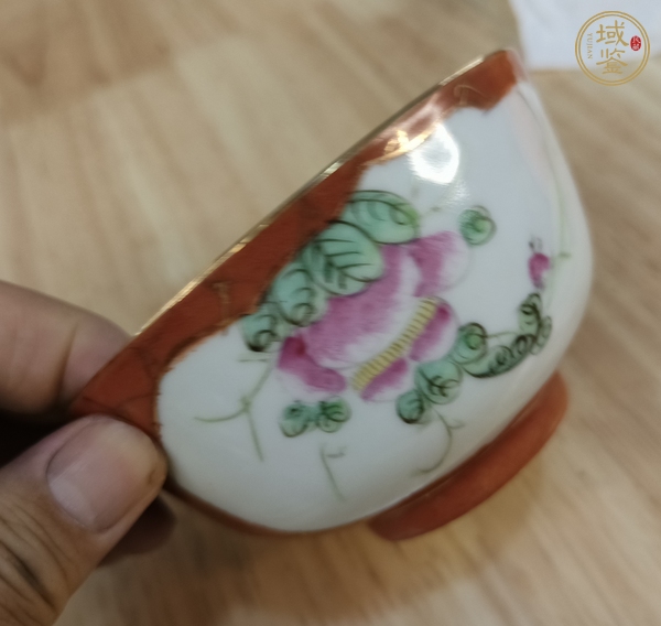 古玩陶瓷花鳥(niǎo)紋粉彩碗真品鑒賞圖