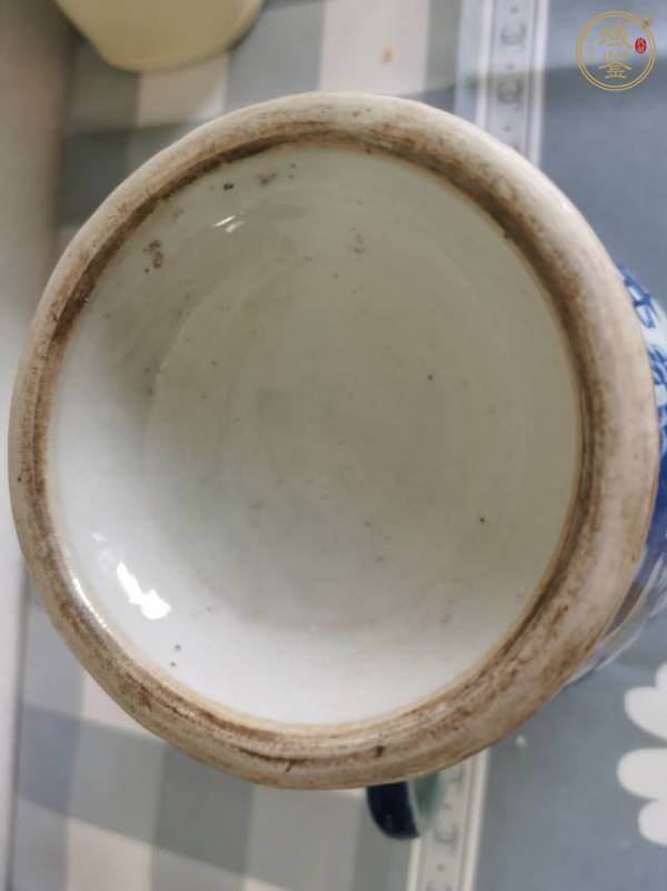 古玩陶瓷青花山水人物紋茶壺真品鑒賞圖