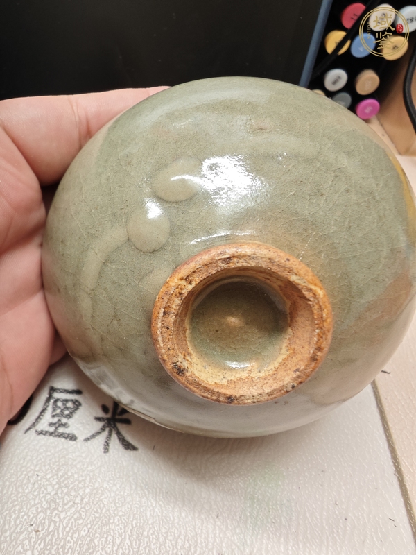 古玩陶瓷鈞窯青釉泡泡盞真品鑒賞圖