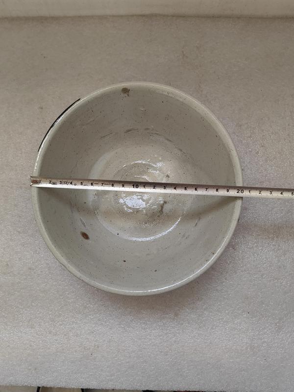 古玩陶瓷磁州窯白地黑花福壽碗拍賣,當前價格680元