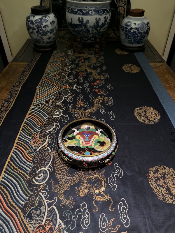古玩陶瓷銅胎掐絲琺瑯龍紋水洗拍賣,當前價格2888元