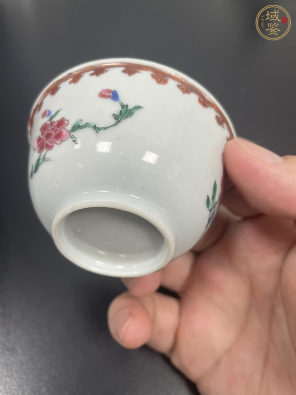 古玩陶瓷粉彩花鳥紋茶杯真品鑒賞圖