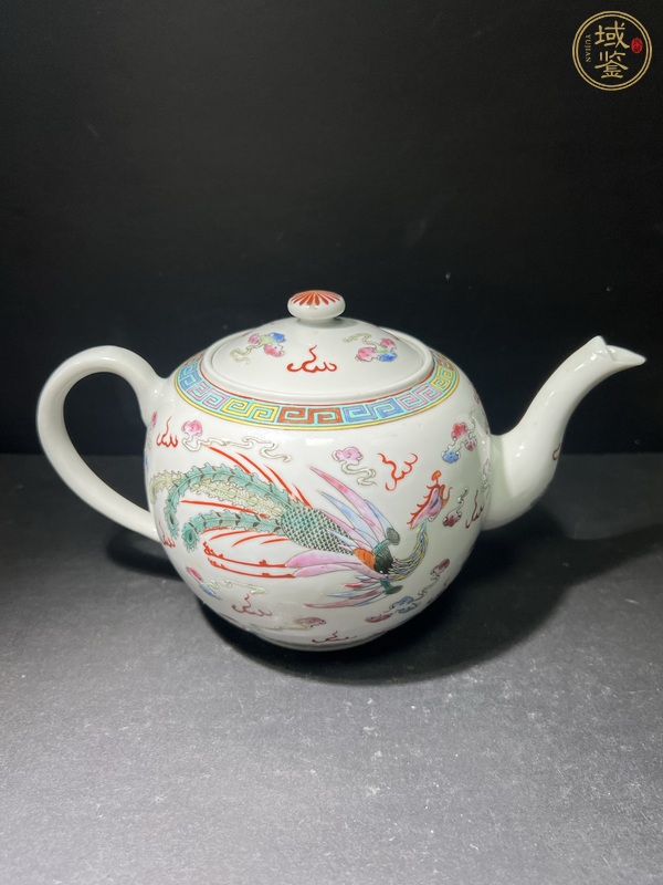 古玩陶瓷粉彩龍鳳壺真品鑒賞圖