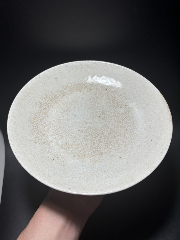 古玩陶瓷清中期·乾隆嘉慶時期 經典哥釉七星盤拍賣,當前價格1500元