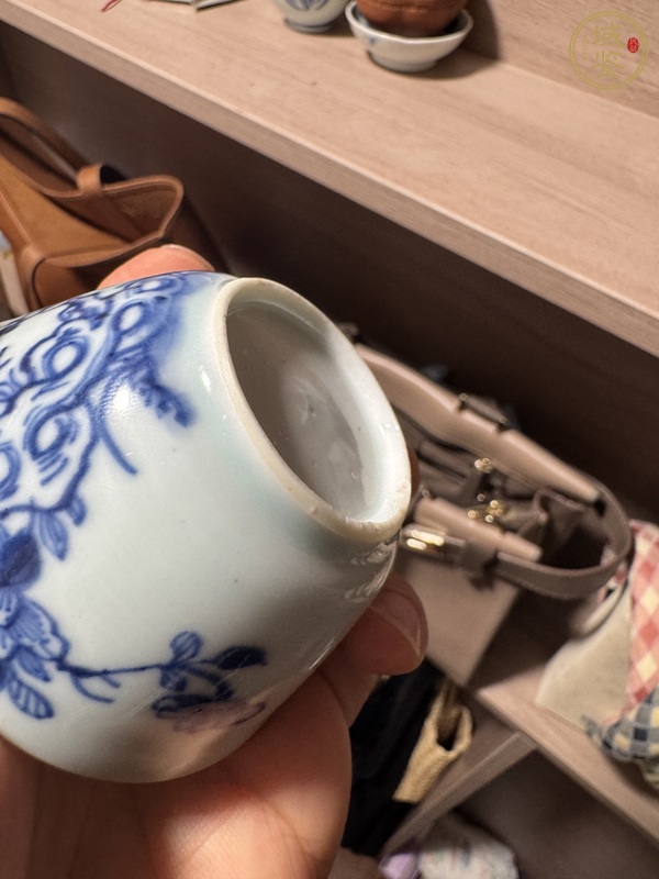 古玩陶瓷清早期青花杯真品鑒賞圖