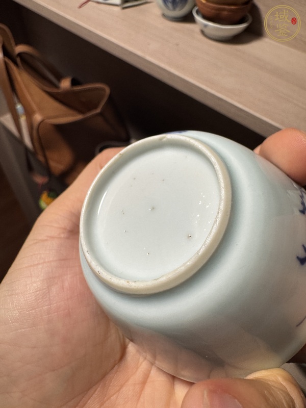 古玩陶瓷清早期青花杯真品鑒賞圖