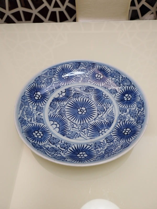 古玩陶瓷青花淡描花卉紋盤拍賣,當前價格1980元