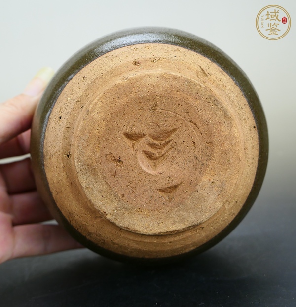 古玩陶瓷耀州窯茶葉末釉缽式爐真品鑒賞圖
