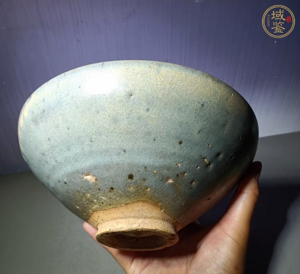 古玩陶瓷鈞窯天藍釉大碗真品鑒賞圖