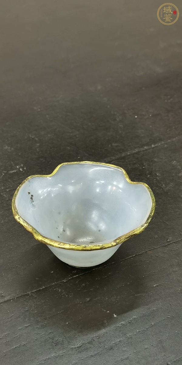 古玩玉器瑪瑙花口杯真品鑒賞圖