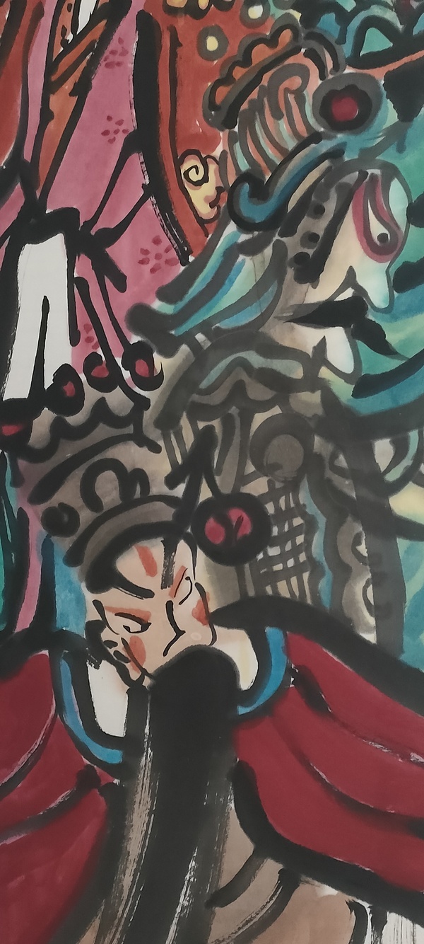 古玩字畫(huà)吳金鵬款寫(xiě)意戲曲人物拍賣(mài),當(dāng)前價(jià)格288元