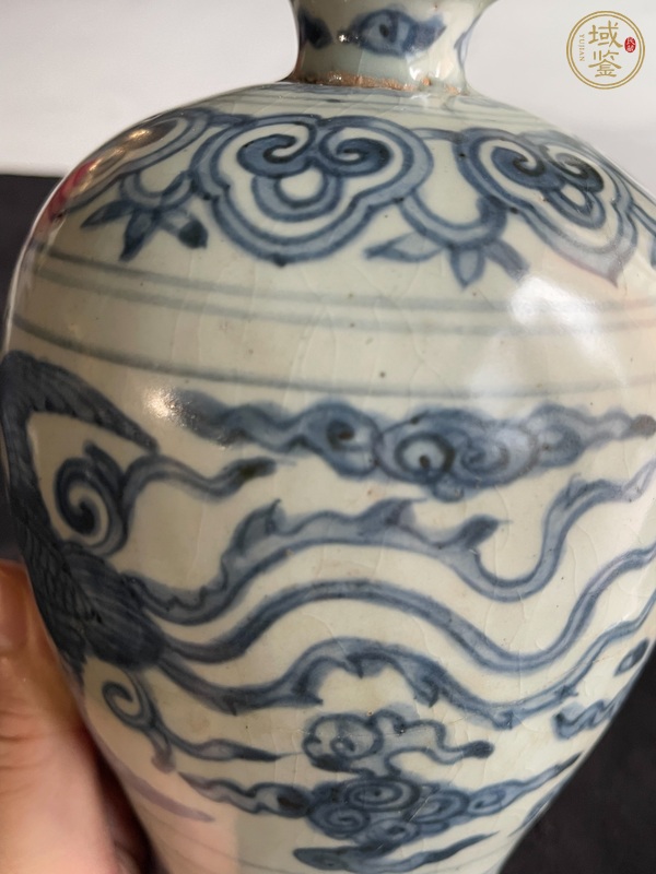 古玩陶瓷鳳紋青花梅瓶真品鑒賞圖