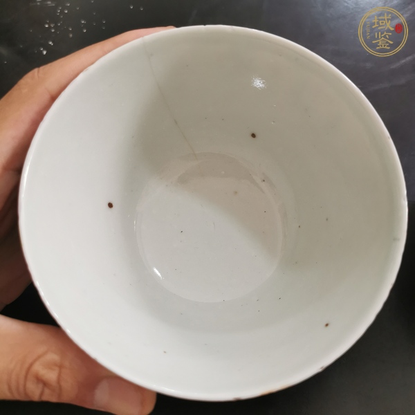 古玩陶瓷淺降彩花鳥茶碗真品鑒賞圖