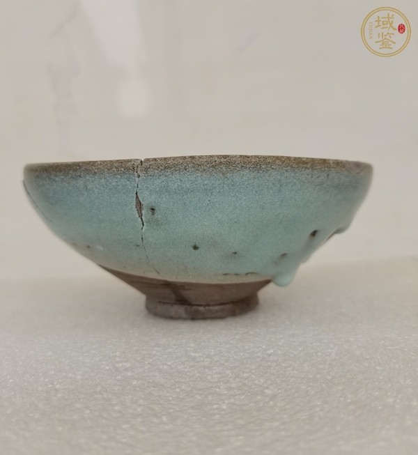 古玩陶瓷鈞窯天青釉羅漢碗標(biāo)本真品鑒賞圖