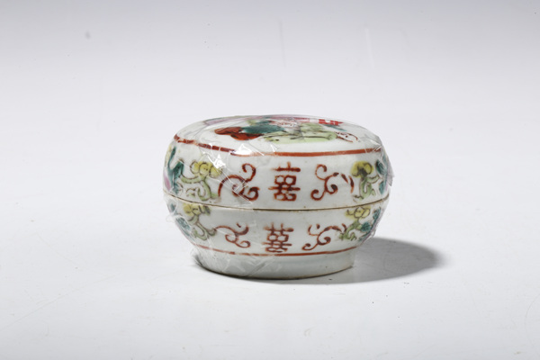 古玩陶瓷·粉彩五子奪魁紋蓋盒拍賣，當(dāng)前價(jià)格550元