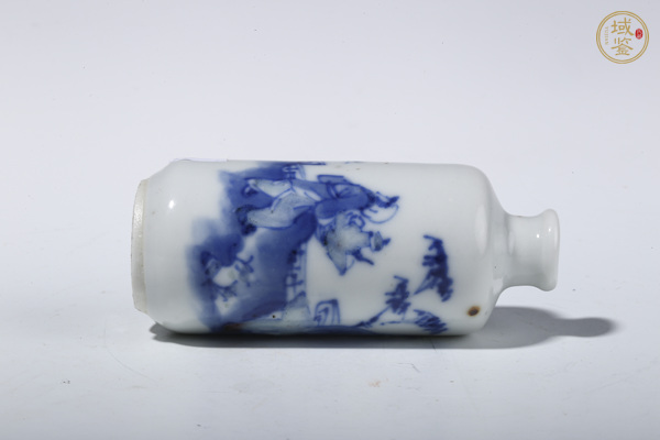 古玩陶瓷晚清·青花釉里紅竹林高士紋鼻煙壺真品鑒賞圖