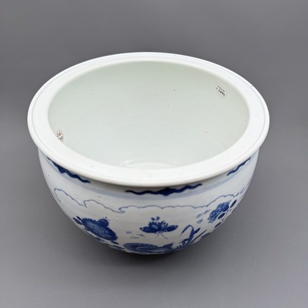 古玩陶瓷清康熙青花博古龍紋案缸拍賣,當前價格25899元