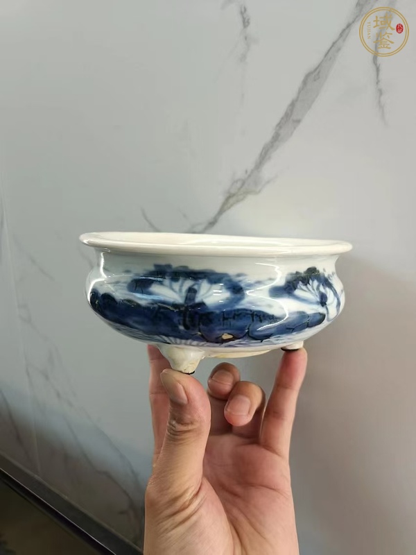 古玩陶瓷青花香爐真品鑒賞圖