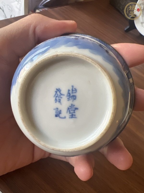 古玩陶瓷青花人物故事紋蓋碗真品鑒賞圖