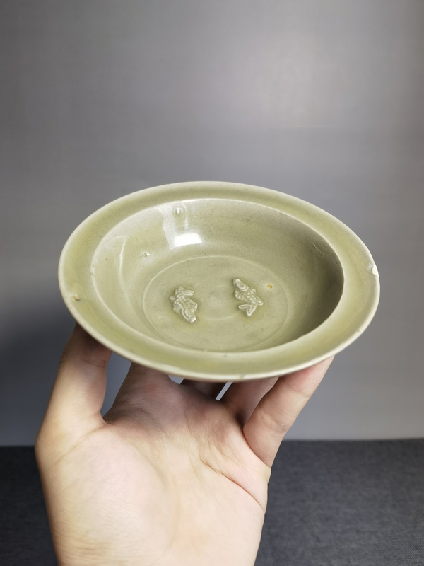 古玩陶瓷【收藏級(jí)精品】南宋龍泉青瓷雙魚洗拍賣，當(dāng)前價(jià)格0元