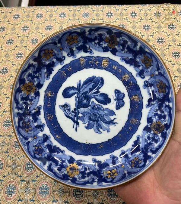 古玩陶瓷青花花碟紋盤真品鑒賞圖