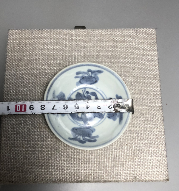 古玩陶瓷明萬(wàn)歷，青花花卉紋洗拍賣，當(dāng)前價(jià)格1200元