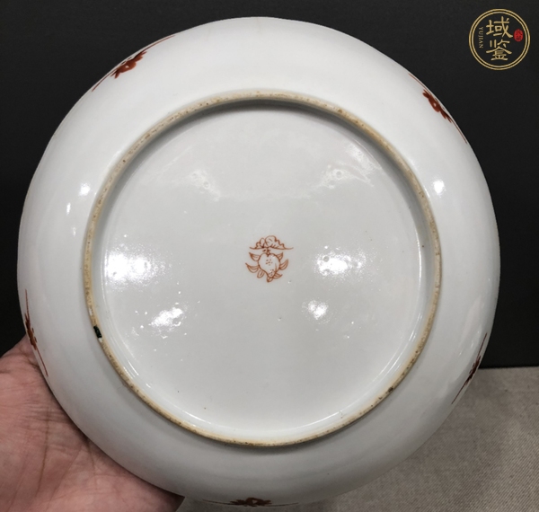 古玩陶瓷清道光?綠彩團(tuán)龍紋花口盤真品鑒賞圖