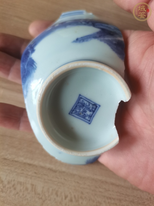 古玩陶瓷明末清初青花瓷片真品鑒賞圖