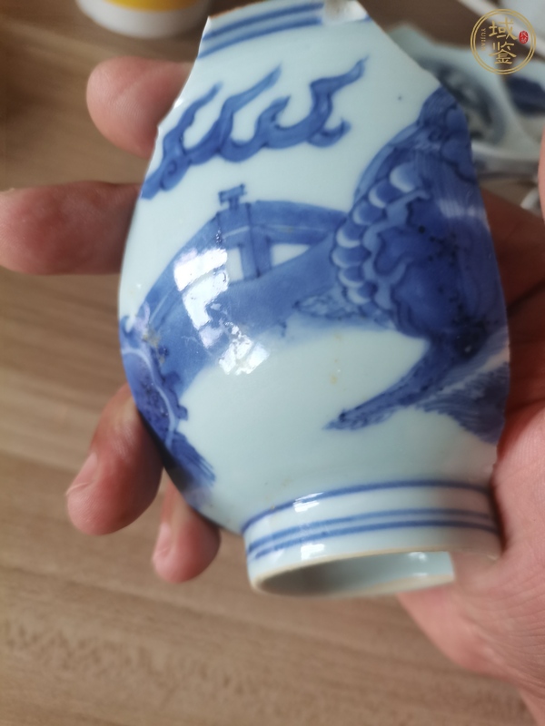 古玩陶瓷明末清初青花瓷片真品鑒賞圖