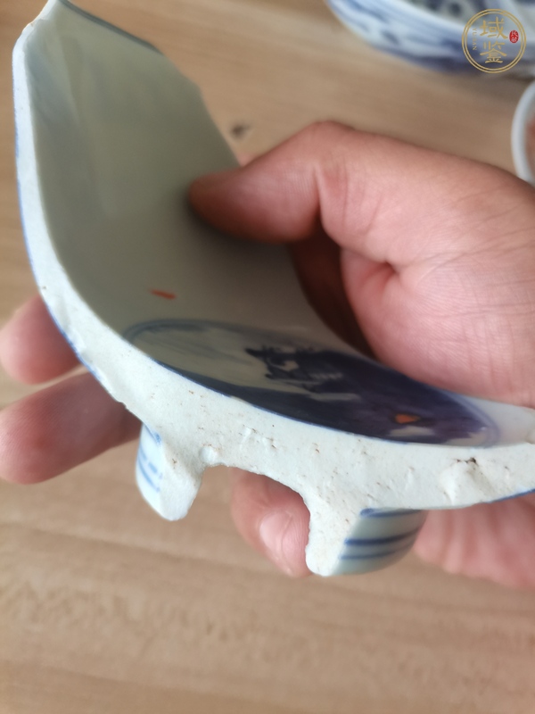 古玩陶瓷明末清初青花瓷片真品鑒賞圖