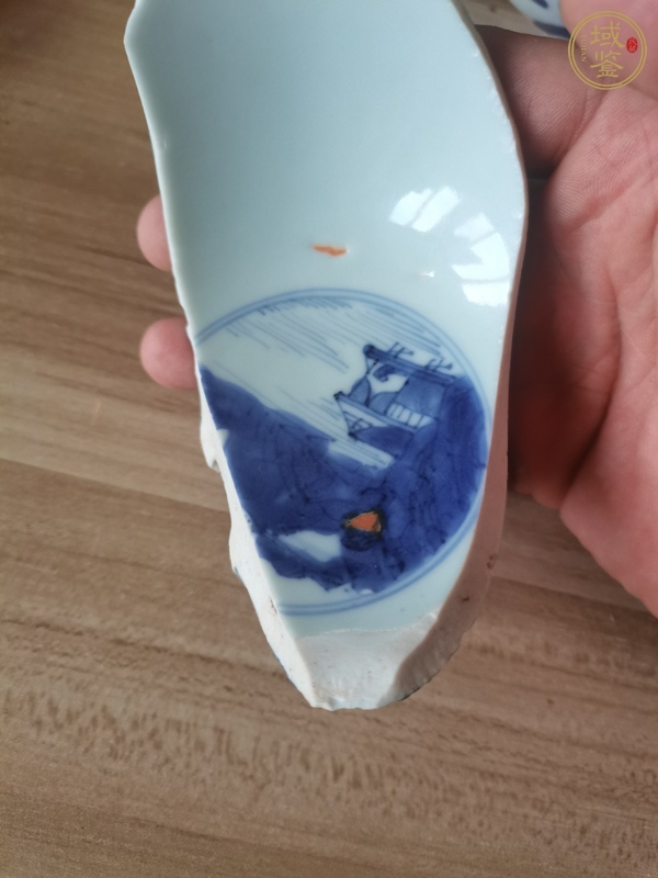 古玩陶瓷明末清初青花瓷片真品鑒賞圖