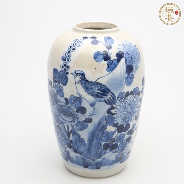 古玩陶瓷花鳥紋青花罐真品鑒賞圖