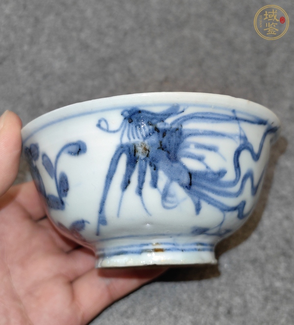 古玩陶瓷青花鳳紋碗真品鑒賞圖